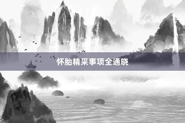 怀胎精采事项全通晓